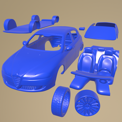 b28_005.png STL file Alfa Romeo 147 5-door 2009 PRINTABLE CAR IN SEPARATE PARTS・3D print design to download