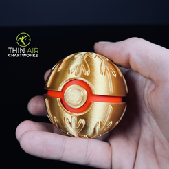 holiday-pokeball-3.png STL file Holiday Ball (Holiday-Themed Cosplay Pokeball & Ornament)・3D printable design to download