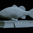 Bass-statue-22.png fish Largemouth Bass / Micropterus salmoides statue detailed texture for 3d printing