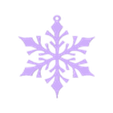 Copos de nieve para colgar (3).stl Christmas flakes to hang flat