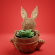 Rabbit-Chinese-New-Year-1.png CHINESE NEW YEAR-Rabbit PLANT POT-PRINT IN PLACE- NO SUPPORTS