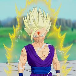 jordi-ros-torrents-render1.jpg Файл STL Сын Гохан SSJ2・Шаблон для 3D-печати для загрузки