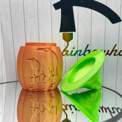 IMG_2870.jpg STL file Pumpkin canister set・3D printing model to download