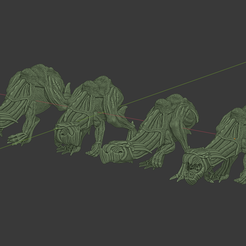 Riderless.png Free STL file Gnarly Beasts, without riders, for Cannibal Chickens・Model to download and 3D print