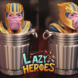 bulldog_43.png Lazy Heroes (Bull Dog, Thanos) - figure, Toy, Container [Color ready]