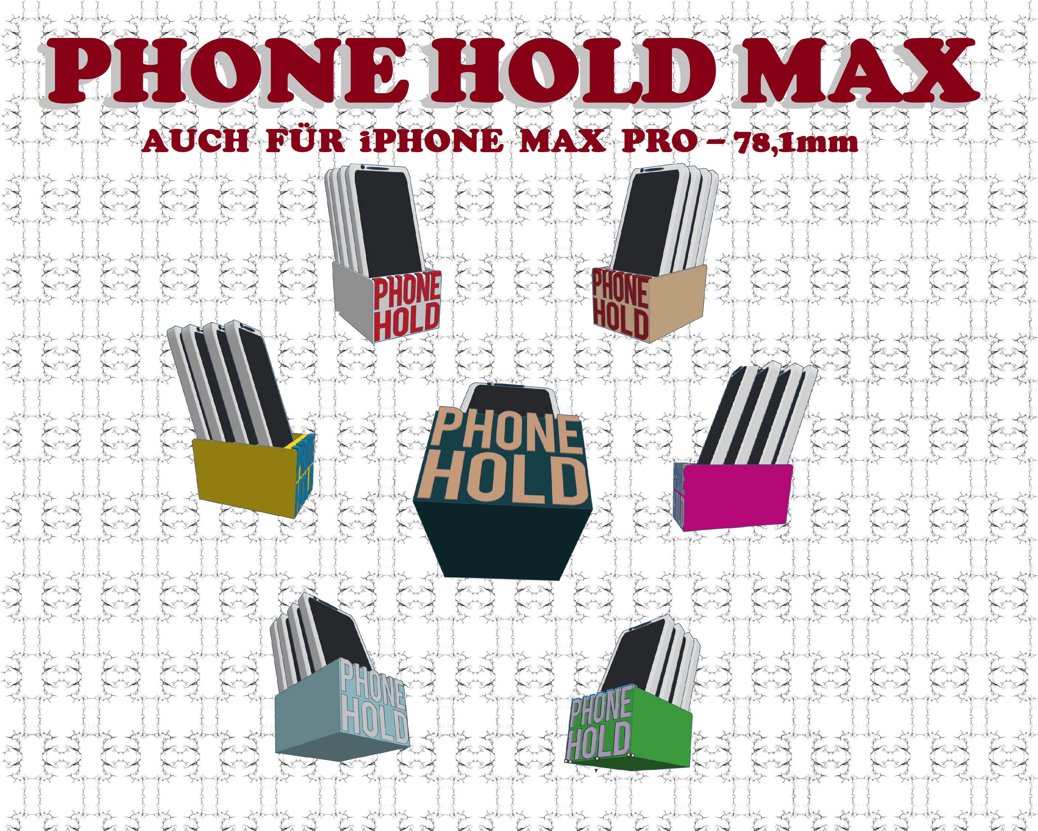 1.jpg Télécharger le fichier STL XXL - Téléphone - Tenue pour Max 78,2mm • Objet pour imprimante 3D, OLICRABO