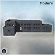 3.jpg Fortified modern building with angular walls, rooftop battlements and rectangular window openings (14) - Modern WW2 WW1 World War Diaroma Wargaming RPG Mini Hobby