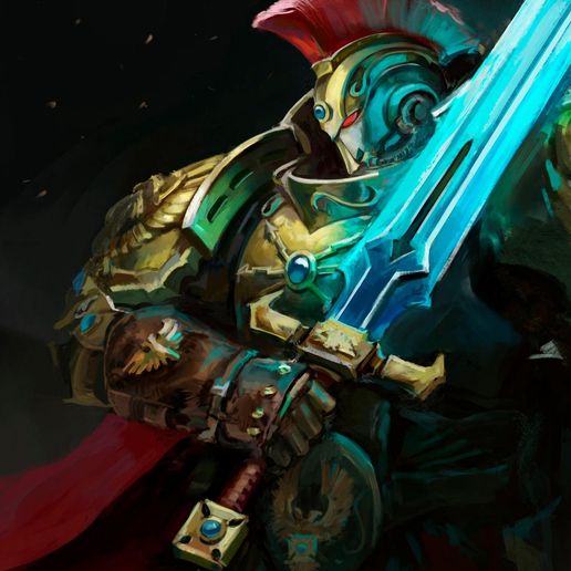 Golden boys custodian marines blade champion 3D model