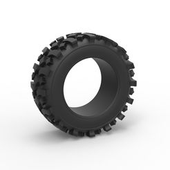 1.jpg 3D file Diecast offroad tire 105 Scale 1:25・3D print design to download