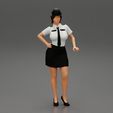 4940001.jpg woman police officer in white shirt and black dress and hat