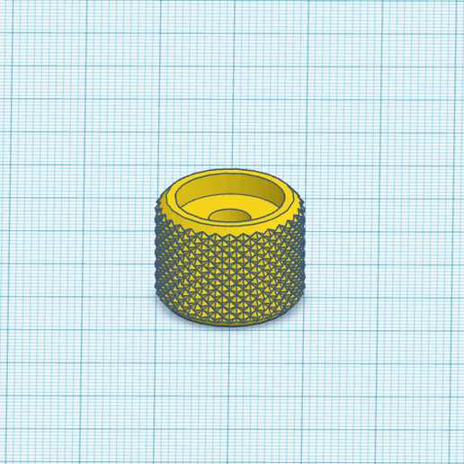 knurled potentiometer knob 3D model