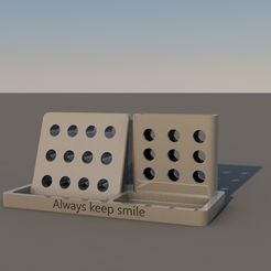 Office-Organizer-Always-keep-smile-1.jpg Office Organizer for Mobile+Pen (Always keep smile).stl