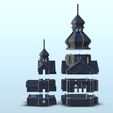 8.png Orthodox brick cathedral with bell tower and double towers (3) - Flames of war Bolt Action USSR WW2 Cold Era Modern Russia