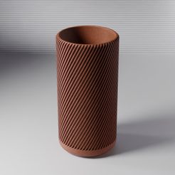 vase_01.jpg Datei STL Vase 0103 C - Vase mit gedrehtem Zahnrad・Design für 3D-Drucker zum herunterladen