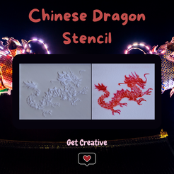 Chinese-Dragon-Stencil.png Fichier STL Pochoir Dragon chinois・Modèle pour impression 3D à télécharger
