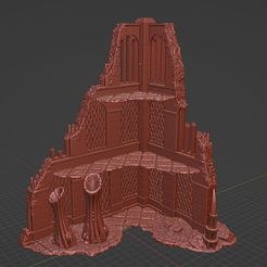 Bug-Infested-3-story-ruin-01.jpg 3D file Bug Infested 3 story Ruins 01 terrain WH40k・3D printable model to download