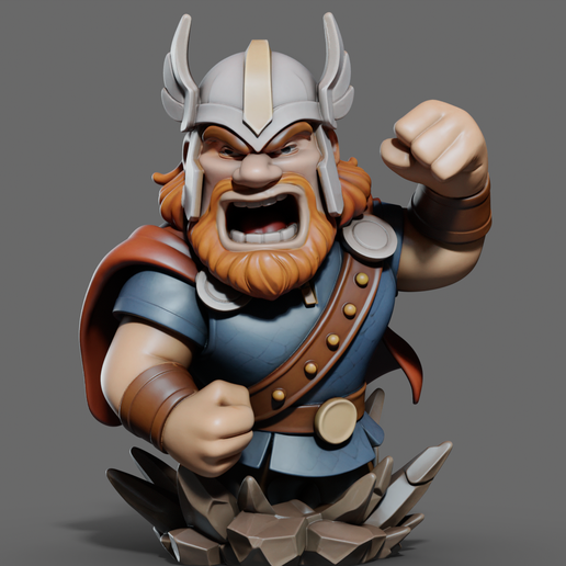 1.png Thor Bust 3D Print STL