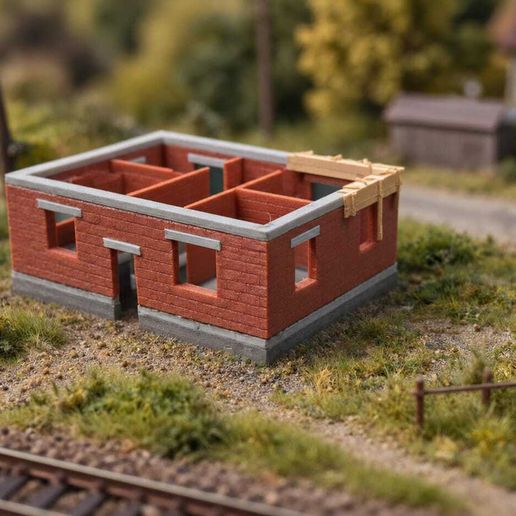 unfinished house TT scale