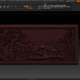 wf2.jpg Mural landscape wood carving file stl OBJ and ZTL for CNC
