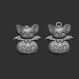 cute-bat-sitting-in-big-pumpkin-12.jpg hallowen cute bat sitting in big pumpkin decor