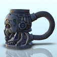 5.png Cyber robot with pipes dice mug (23) - Holder Beer Can Storage Container Tower Soda Box DnD RPG Boardgame 33cl 25cl 12oz 16oz 50cl Beverage W40k 40 000 SciFi Futuristic