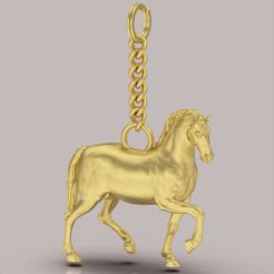 keyshot-jewelry-scene-setup-set-3.10589.jpg STL file Horse key holder・3D printing template to download