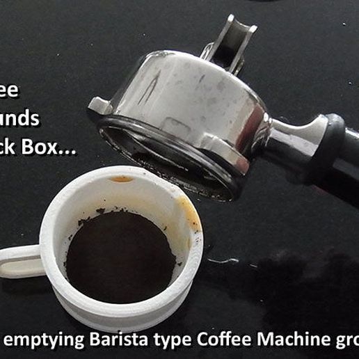 knockbox_display_large.jpg Download free STL file Barista Coffee Machine Knock Box for Coffee Grounds • 3D printable design, Muzz64