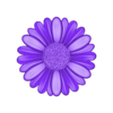 Daisy02.stl Fleurs de marguerite bas relief modèle 3D