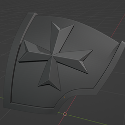 image.psd.png Fichier OBJ Épaulière en arc gothique avec croix de Malte・Design pour imprimante 3D à télécharger