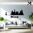 Nice.png Wall silhouette - City skyline Set