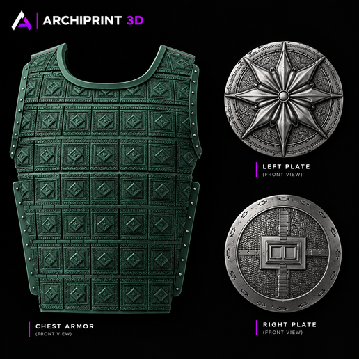 Doctor Doom Chest Armor, Shoulder Plates,  – 3D Printable Cosplay