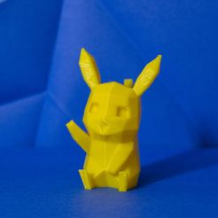 pokemonDSC_0682.JPG Archivo STL Pikachu lindo Pokemon de bajo poligonaje・Idea de impresión 3D para descargar