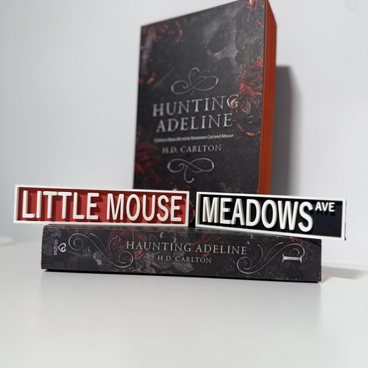Haunting Adeline Library Sign – 3D Printed Bookshelf Decor | Little Mouse & Meadows Ave STL