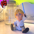03.png Star Wars Luke Skywalker Flexi Print-In-Place + figure & keychain