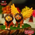 c.jpg CUTE FLEXI LION AND WINGED LION ARTICULATED
