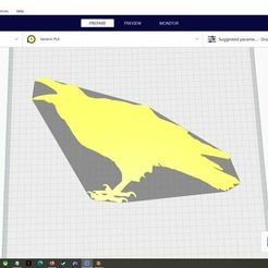 Crow-Mouth-open.jpg Archivo STL Silueta 2D/Cuervo de la plantilla・Diseño de impresión en 3D para descargar