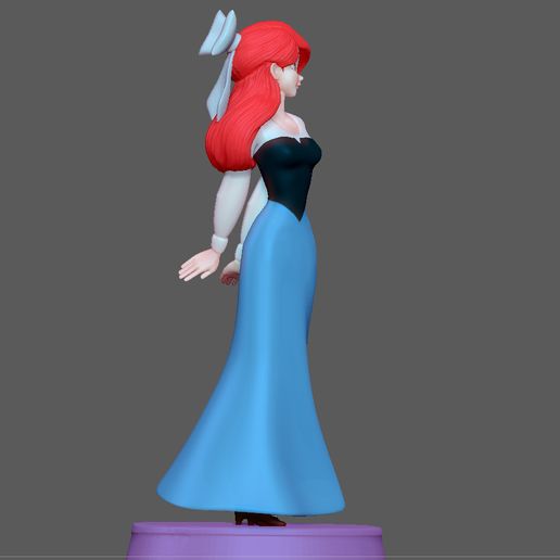 ARIEL BLUE DRESS LITTLE MERMAID DISNEY princess ANIMATION 3D PRINT 3D  File for Cults