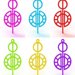 Hipster-Necklace-Colors.jpg Fichier STL Collier Hipster・Plan pour imprimante 3D à télécharger