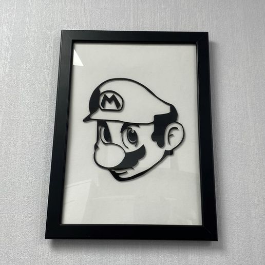 Mario silhouette for frame 3D model