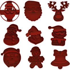 all-pics.png COMMERCIAL USE LICENSE Christmas cookie cutters Santa claus, Snowman, Grinch, Deer