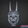 Neon-White-Mask_3d_print_file_07.jpg Neon White Game Mask 3D print model - cosplay halloween