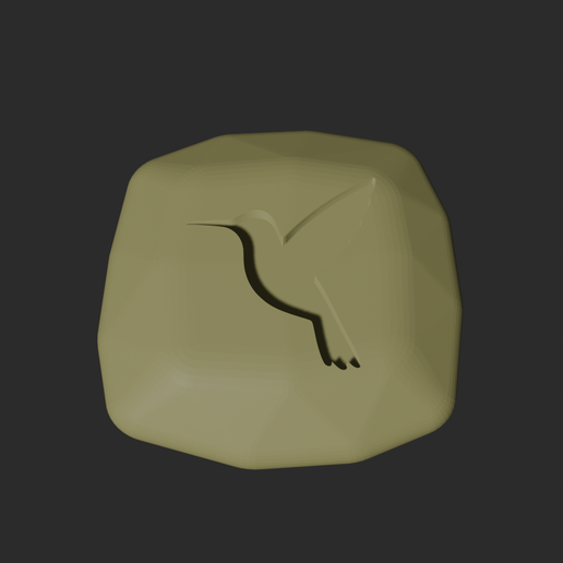 Hummingbird Stone - 3D Printable Game Token