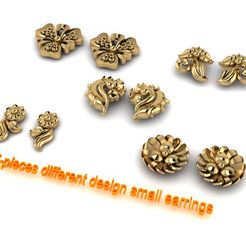 main.jpg Archivo STL Pendiente de oro liso de 5 piezas 3dm.・Diseño de impresora 3D para descargar