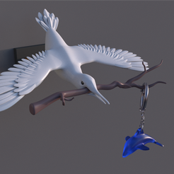IMG_20190808_223607.png Fichier STL gratuit Oiseau porte-clés mural・Design pour imprimante 3D à télécharger