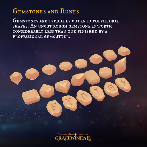 DM Inventory: Gemstones and Runes 3D model