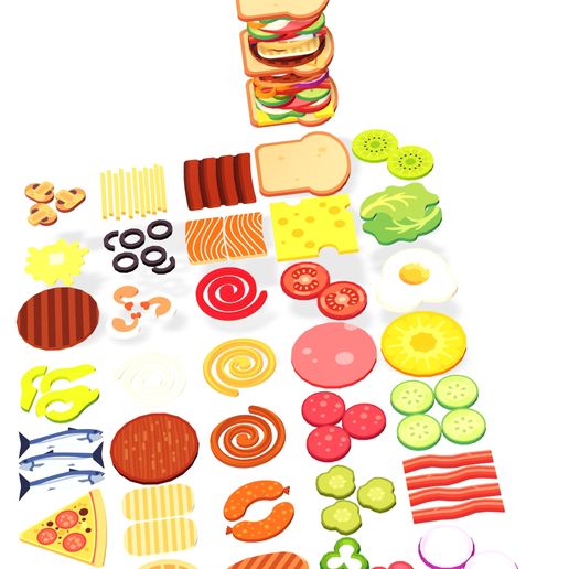 🥪 Sandwich VEGETABLE STACK Blackberry Tomato Tomato Potato Pepper Bread ...