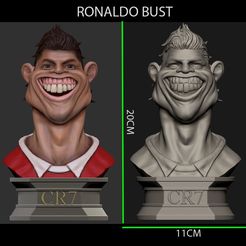 SAD.jpg STL file Ronaldo Bust・3D printable model to download