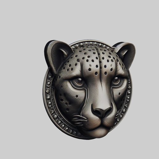 🐆 Cheetah Animal Head Cheetah Animal Medallion for CNC Router Laser ...