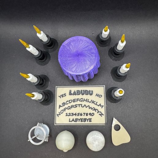 image9.jpeg Labubu Seance Witch Accessory Set - Ouija Board - Crystal Ball - Candles - Table