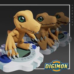 Agumon_Frame.jpg Fichier 3D AGUMON DIGIMON [SETx3]・Idée pour impression 3D à télécharger
